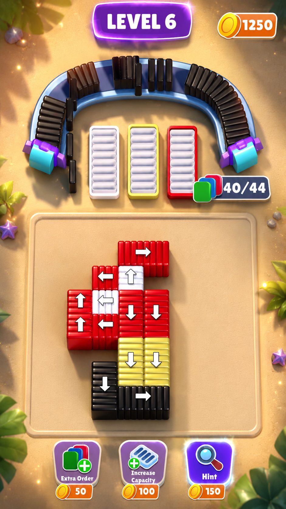 A later level with more colors and complexity